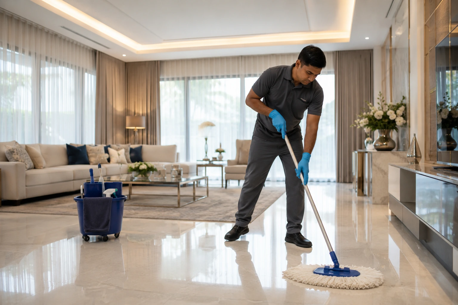 Professional deep cleaning of a home in Bangalore by Instafix